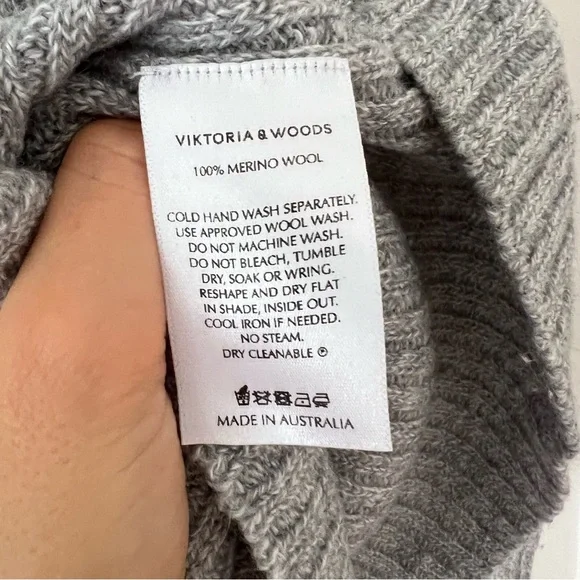 VIKTORIA & WOODS grey wool sweater - Picture 5 of 5